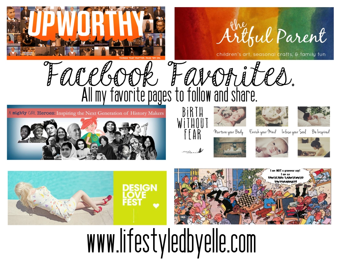 The coolest pages on facebook as determined by lifestyledbyelle.com